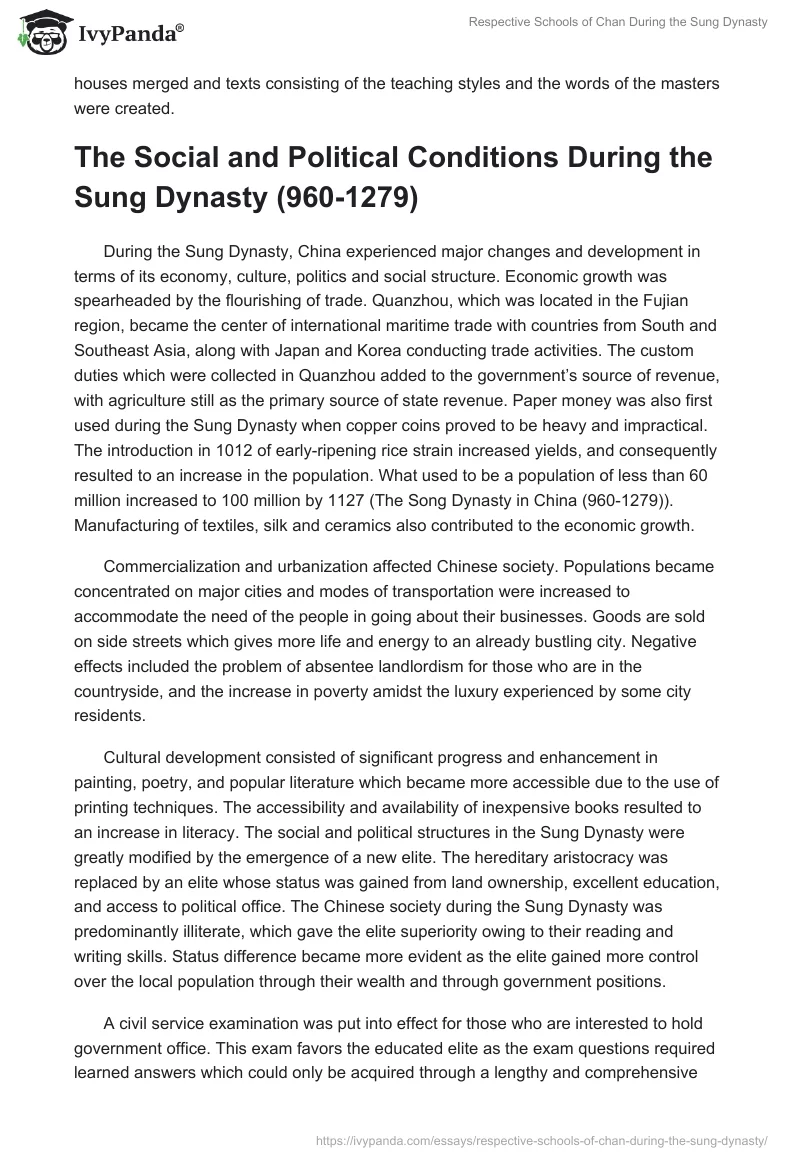 Respective Schools of Chan During the Sung Dynasty. Page 2