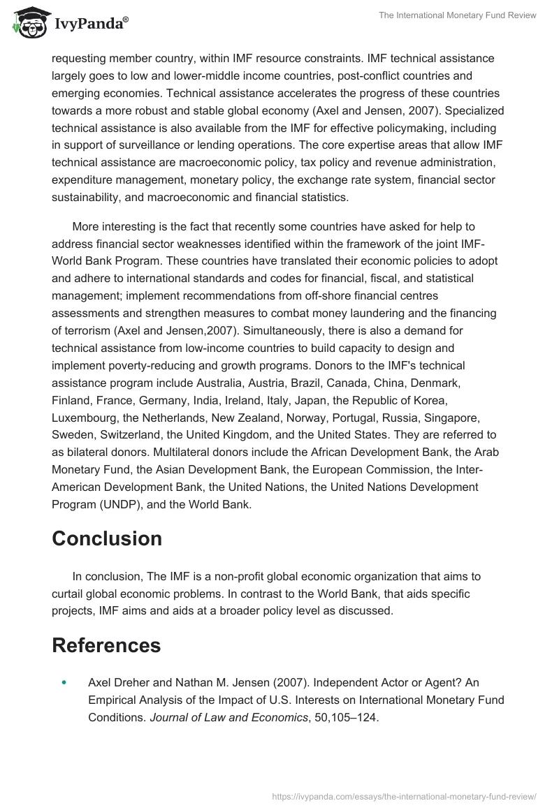The International Monetary Fund Review. Page 3