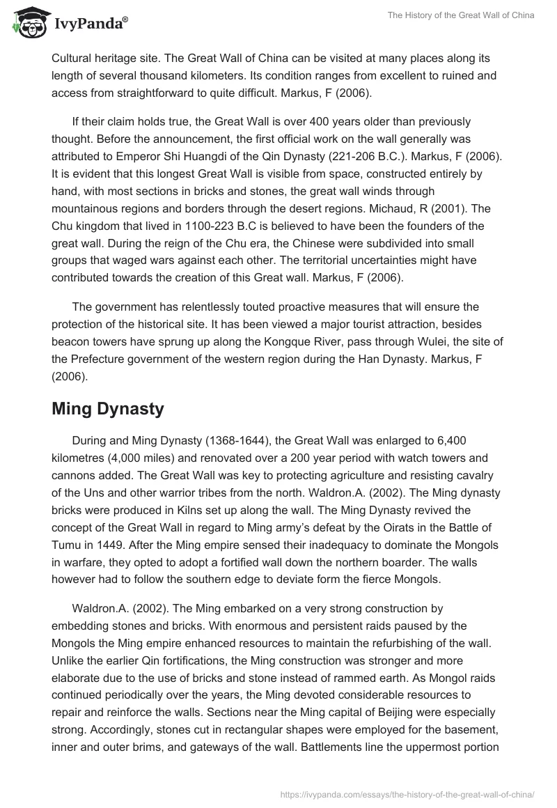 The History of the Great Wall of China. Page 3