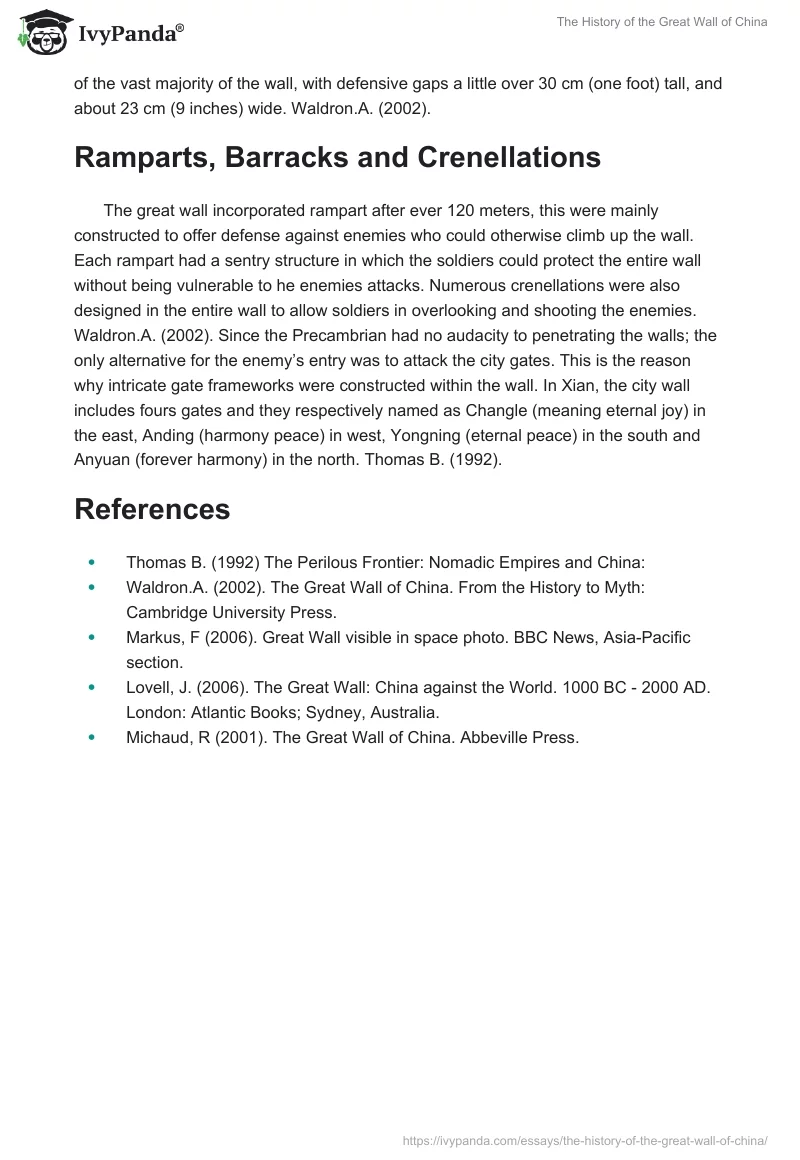 The History of the Great Wall of China. Page 4