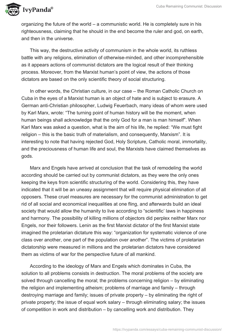 Cuba Remaining Communist: Discussion. Page 4