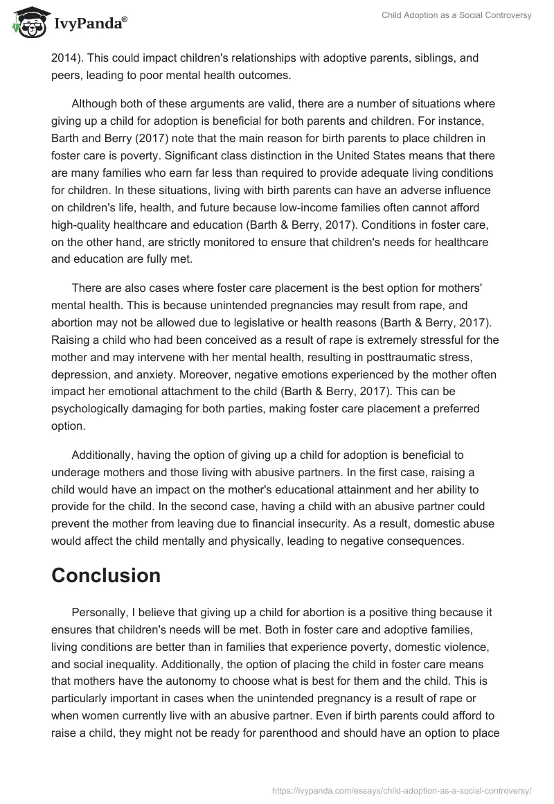 Child Adoption as a Social Controversy. Page 2