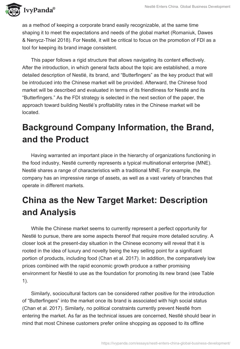 Nestlé Enters China. Global Business Development. Page 2