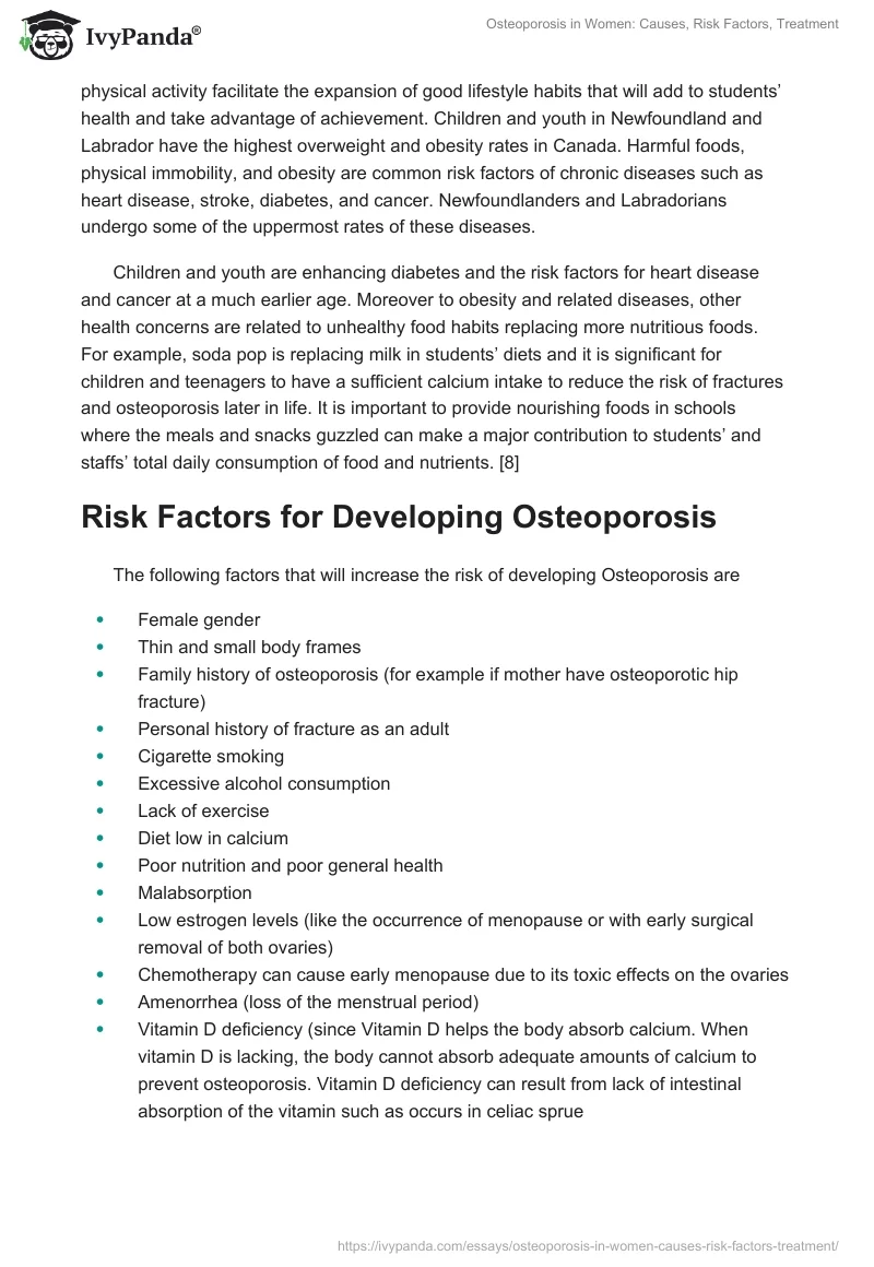 Osteoporosis in Women: Causes, Risk Factors, Treatment. Page 2