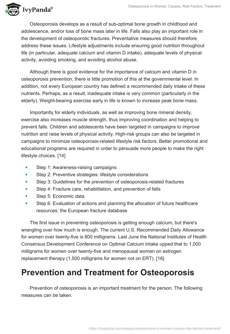 Osteoporosis in Women: Causes, Risk Factors, Treatment. Page 4