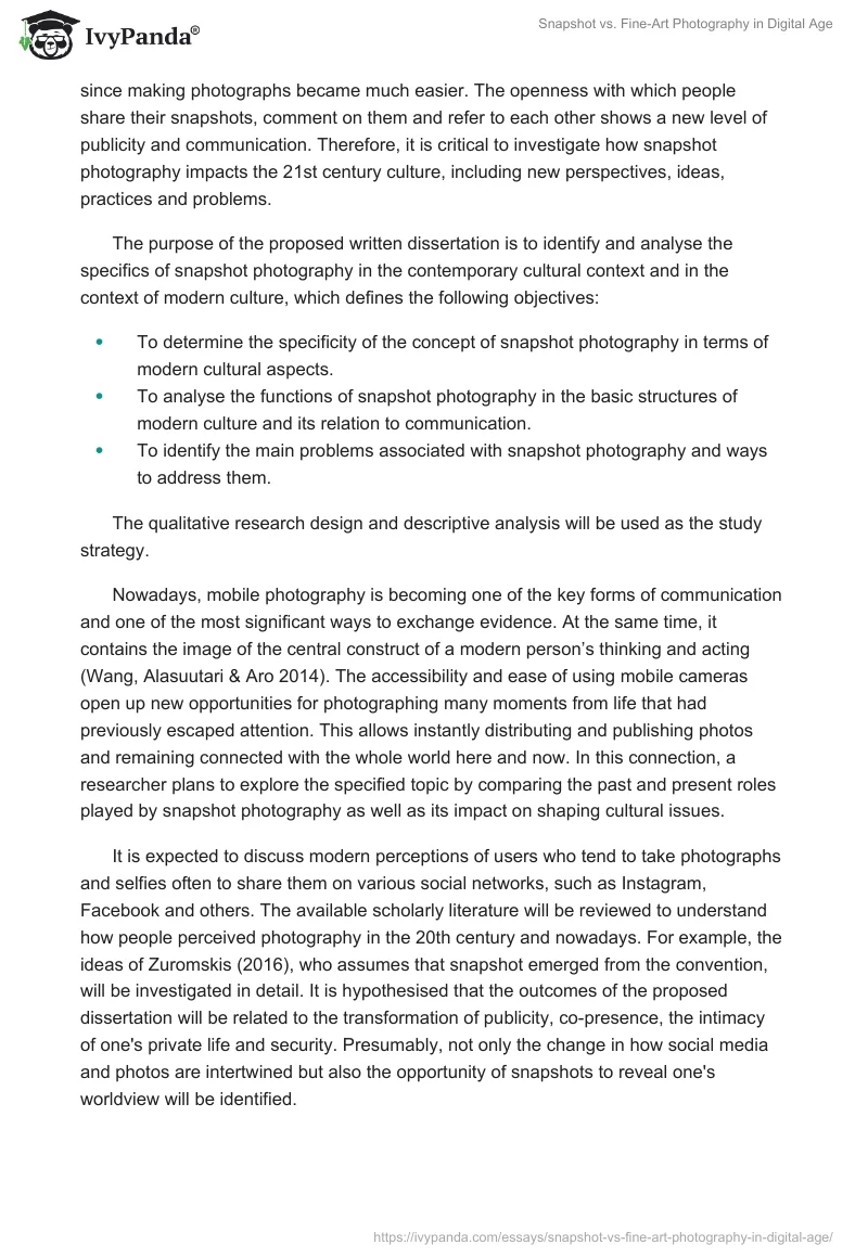 Snapshot vs. Fine-Art Photography in Digital Age. Page 2