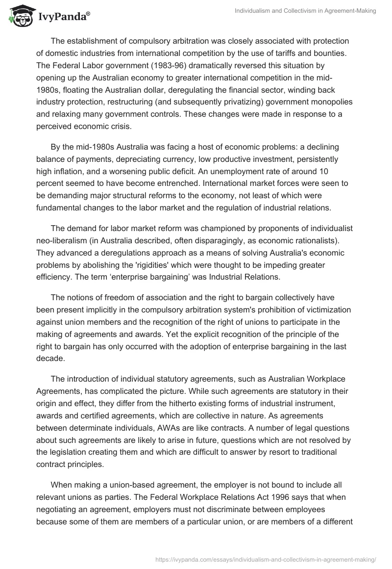 Individualism and Collectivism in Agreement-Making. Page 4