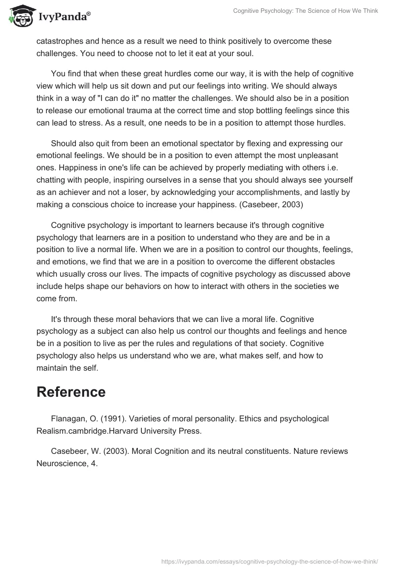 Cognitive Psychology: The Science of How We Think. Page 2