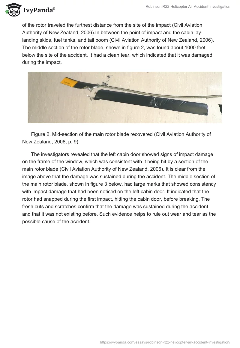 Robinson R22 Helicopter Air Accident Investigation. Page 3