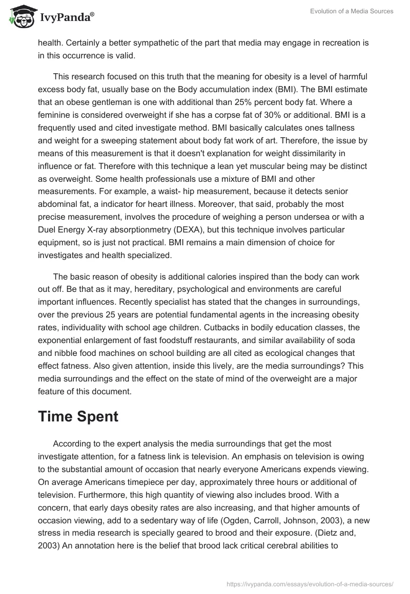 Evolution of a Media Sources. Page 2