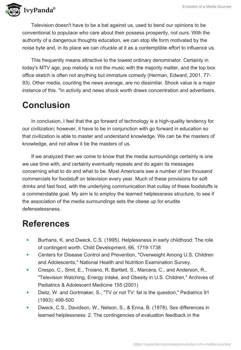 Evolution of a Media Sources. Page 5