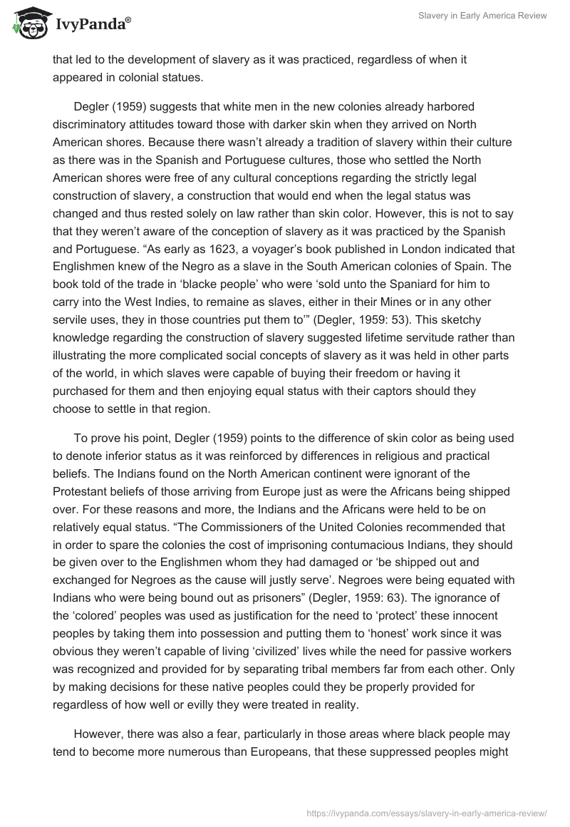 Slavery in Early America Review. Page 3