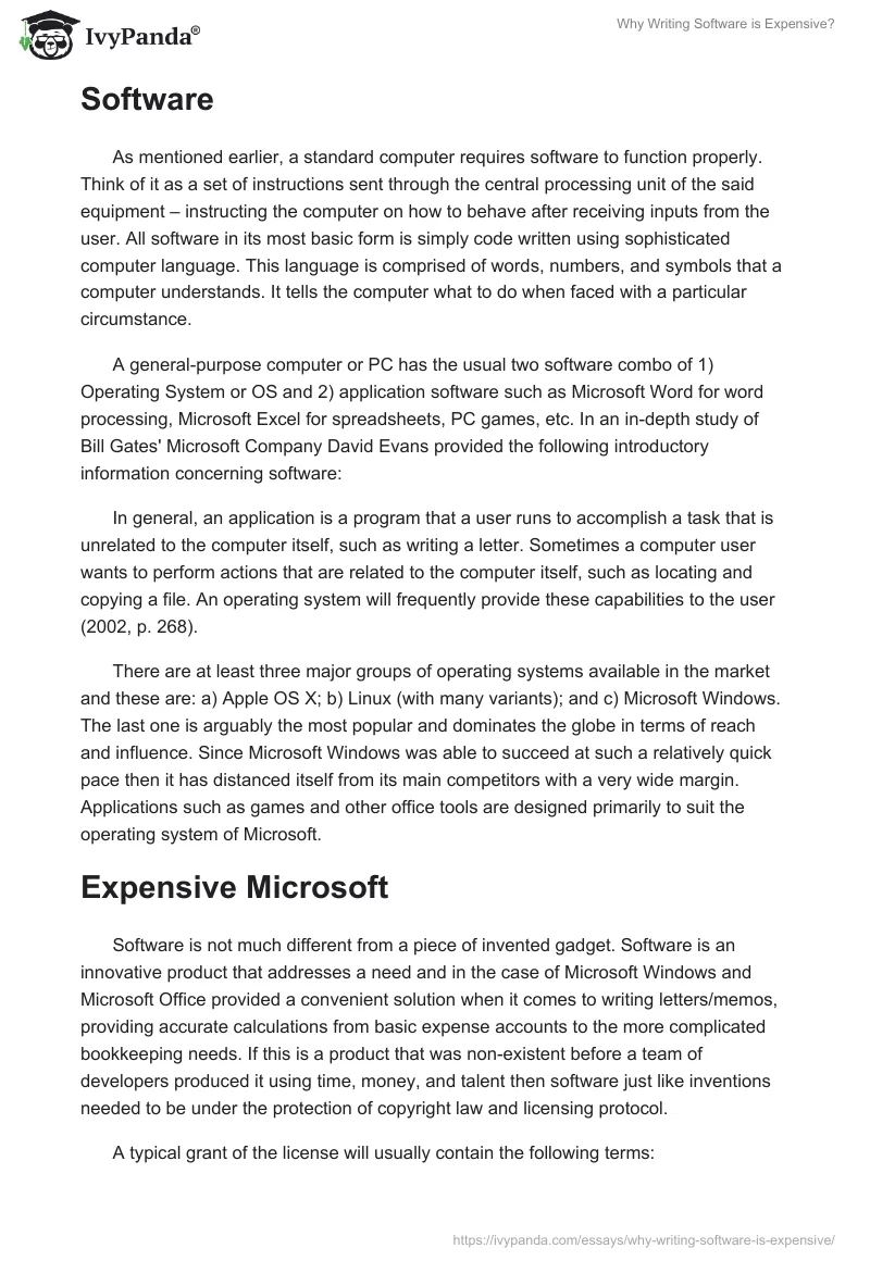 Why Writing Software is Expensive?. Page 2