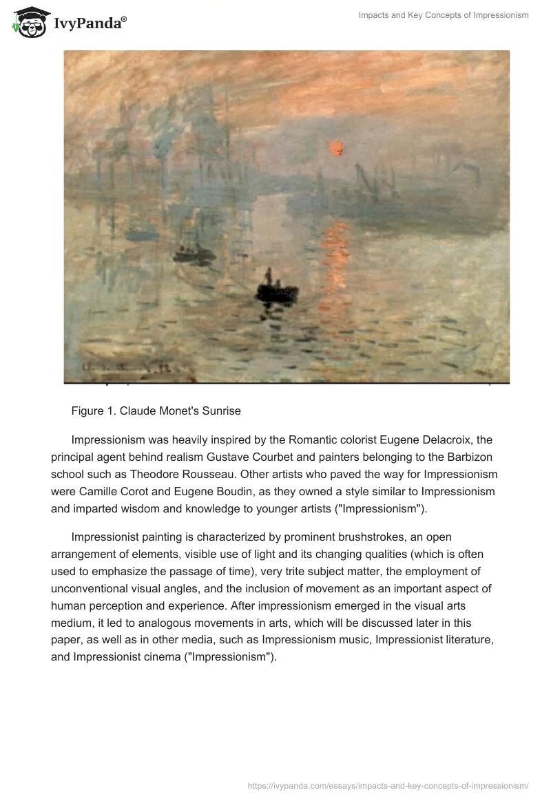 Impacts and Key Concepts of Impressionism. Page 2