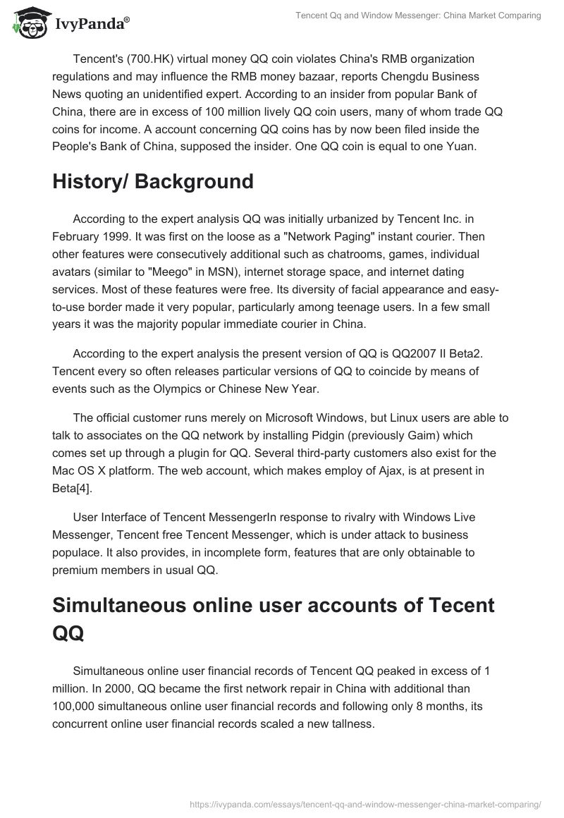 Tencent Qq and Window Messenger: China Market Comparing. Page 4