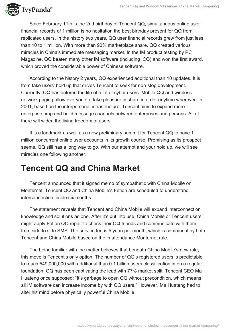 Tencent Qq and Window Messenger: China Market Comparing. Page 5