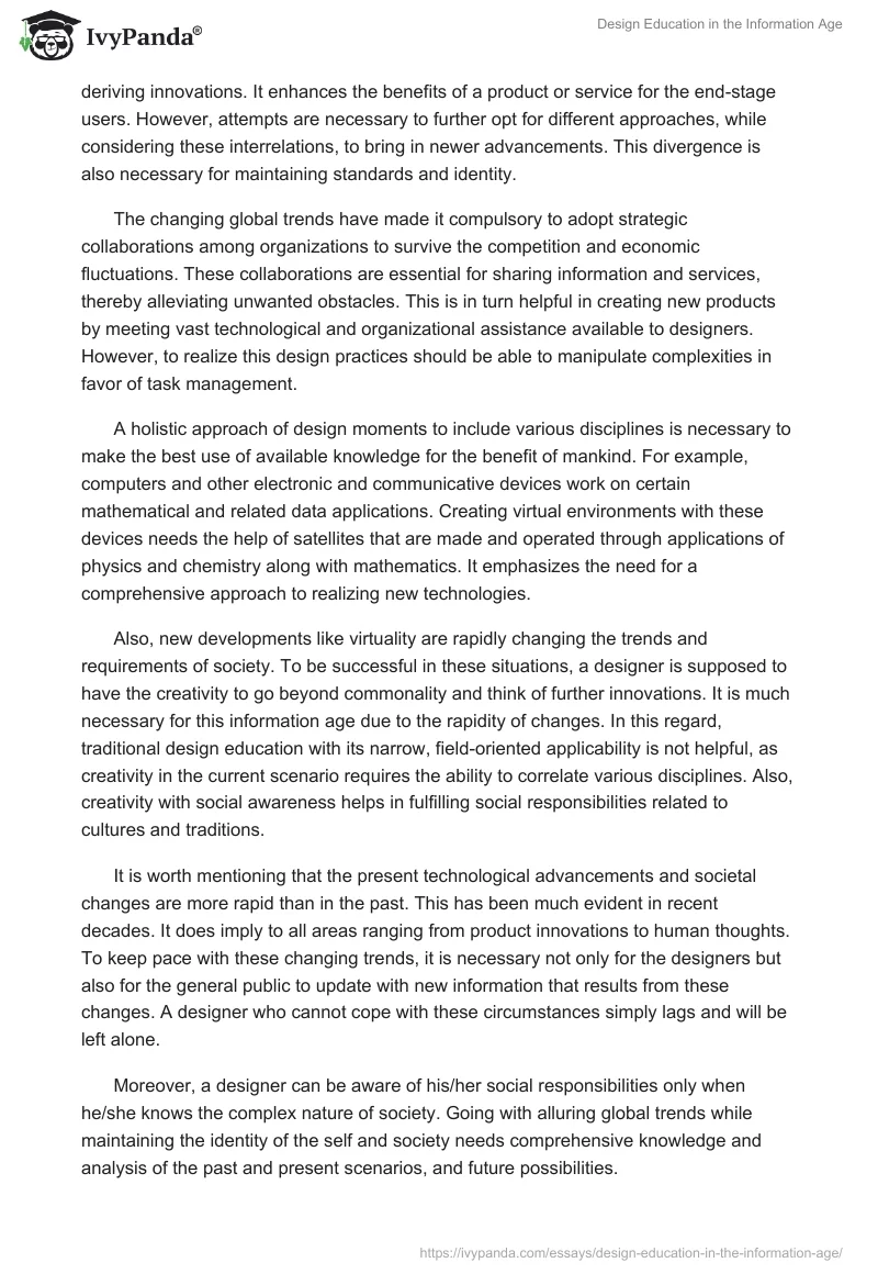Design Education in the Information Age. Page 2