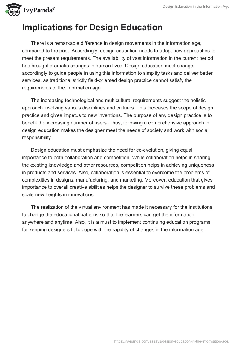 Design Education in the Information Age. Page 3