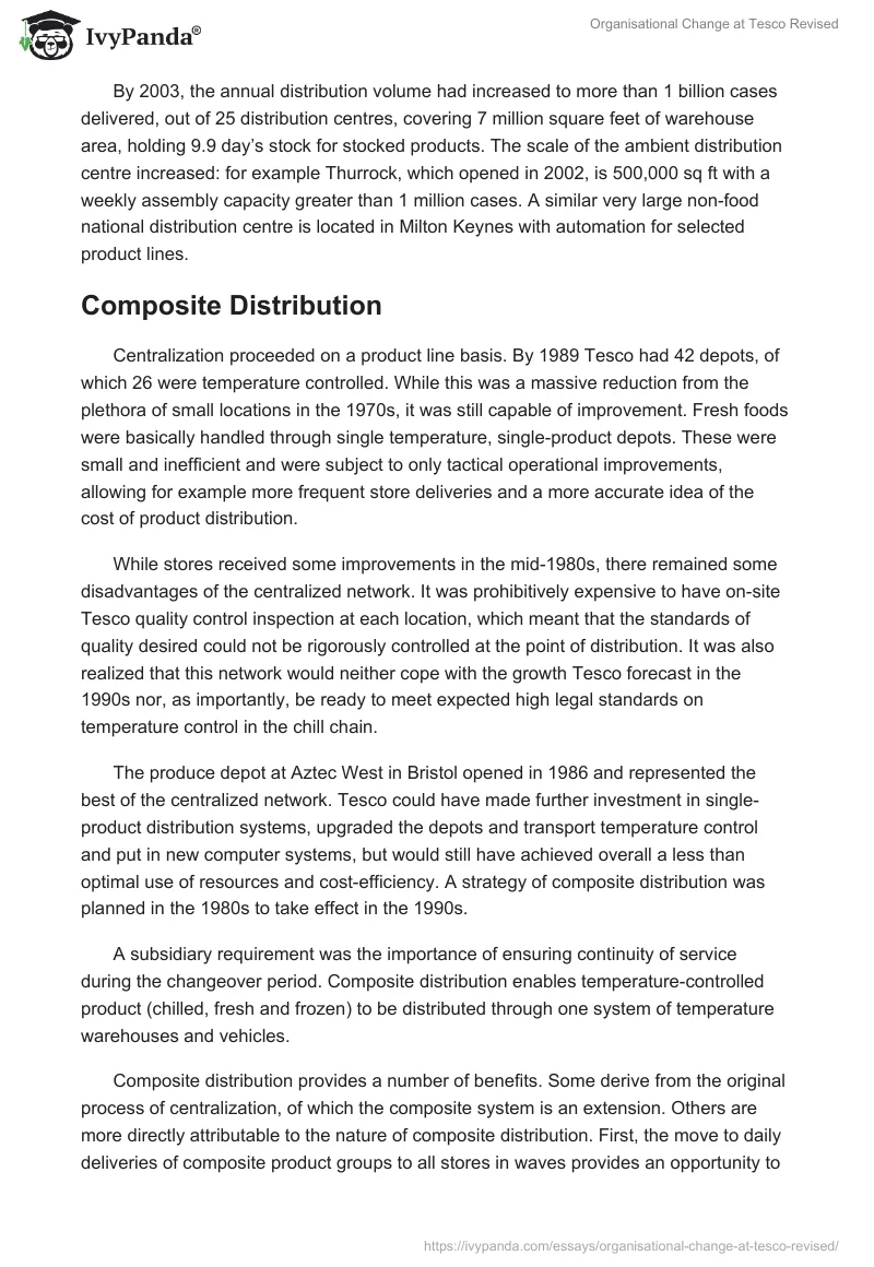 Organisational Change at Tesco Revised. Page 5