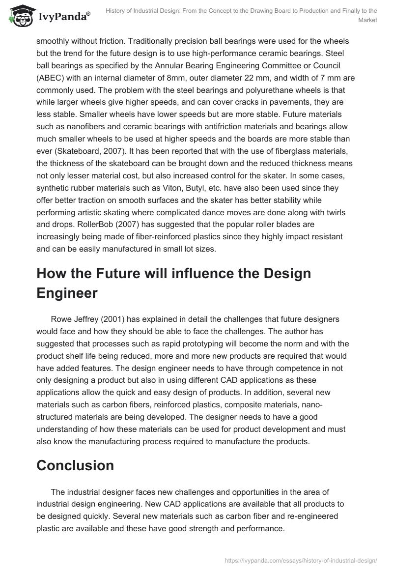 History of Industrial Design: From the Concept to the Drawing Board to Production and Finally to the Market. Page 3