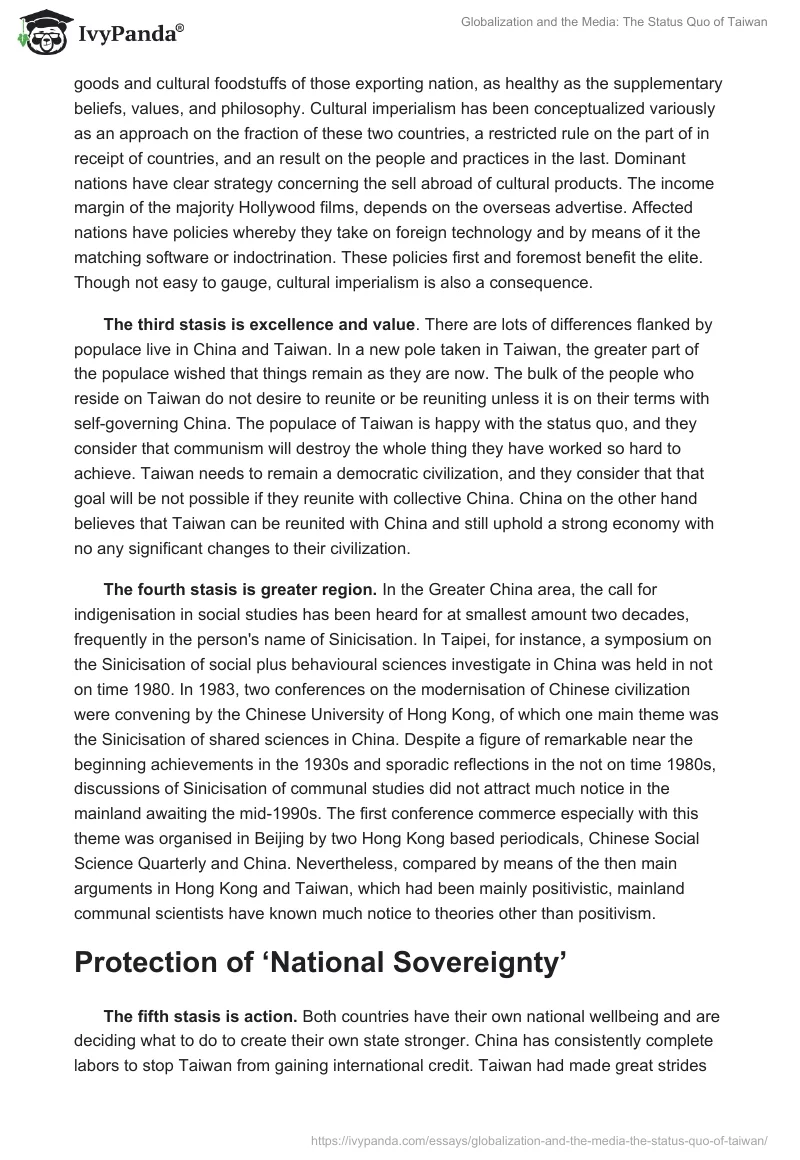 Globalization and the Media: The Status Quo of Taiwan. Page 3