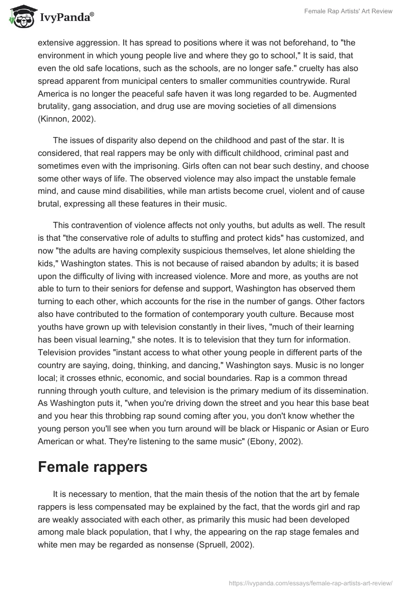 Female Rap Artists' Art Review. Page 3
