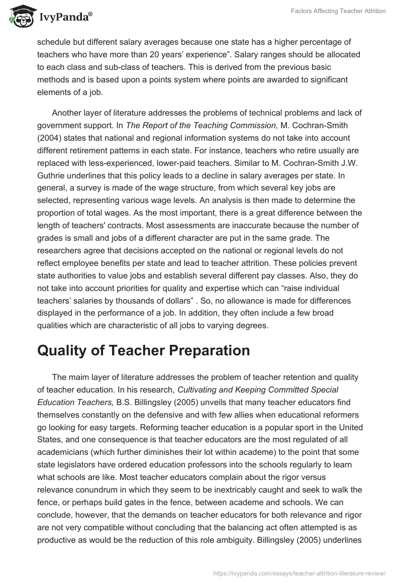 Factors Affecting Teacher Attrition. Page 2