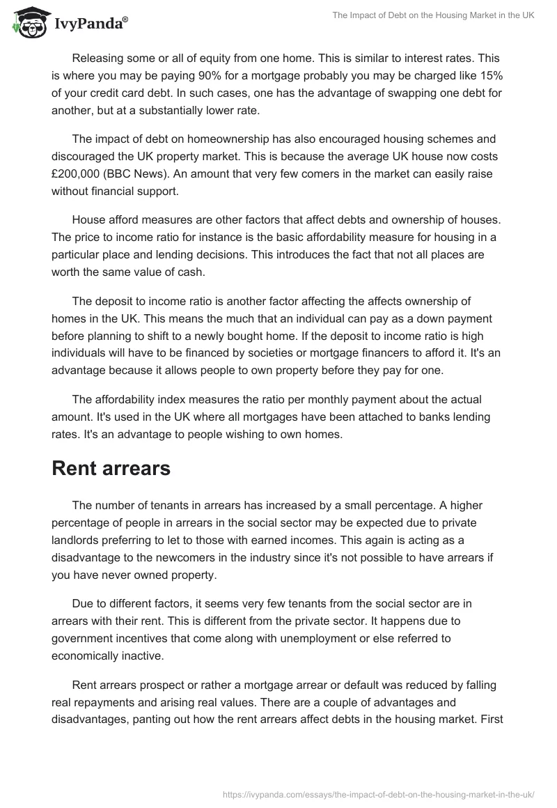 The Impact of Debt on the Housing Market in the UK. Page 4