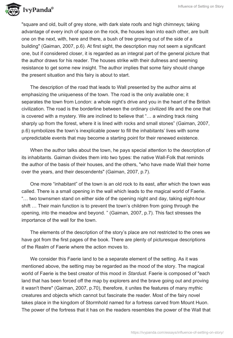 Influence of Setting on Story. Page 2