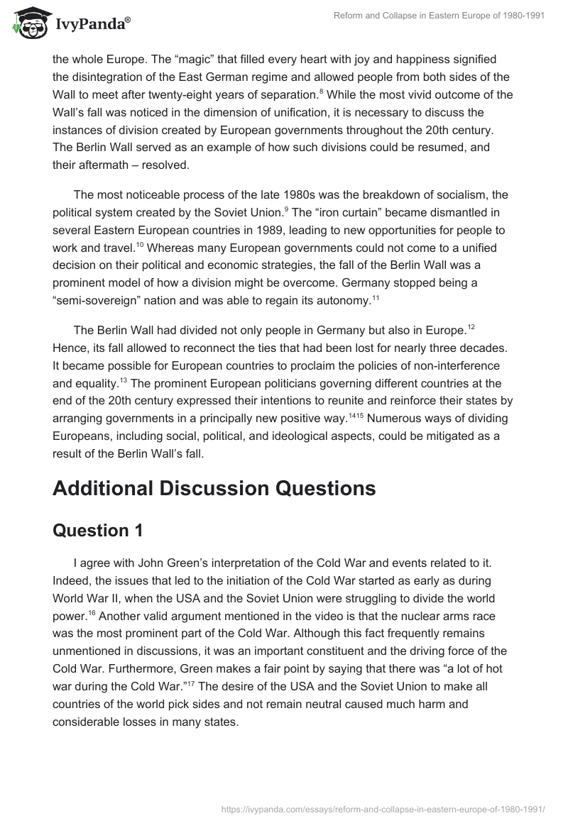 Reform and Collapse in Eastern Europe of 1980-1991. Page 2