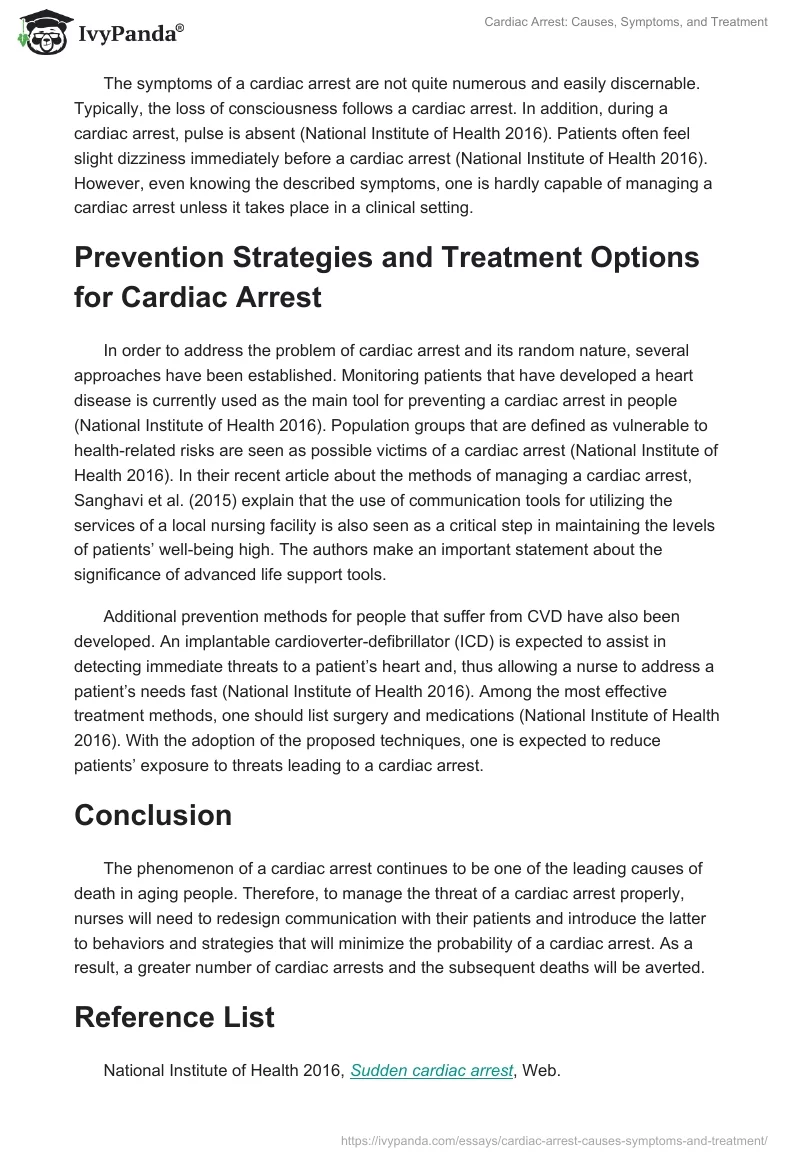 Cardiac Arrest: Causes, Symptoms, and Treatment. Page 2