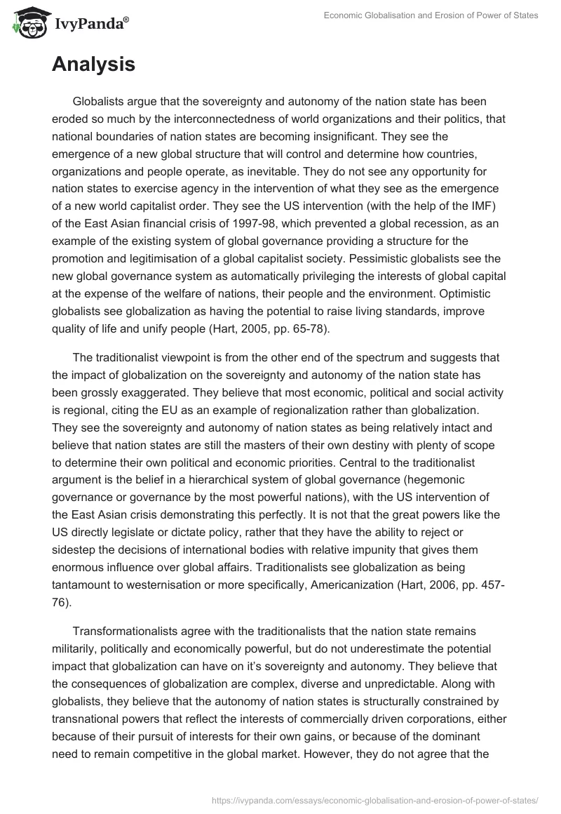 Economic Globalisation and Erosion of Power of States. Page 3