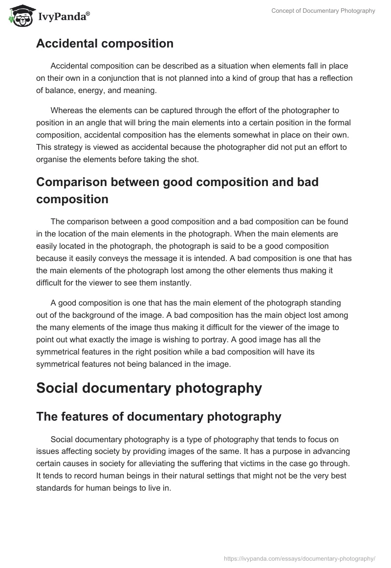 Concept of Documentary Photography. Page 4