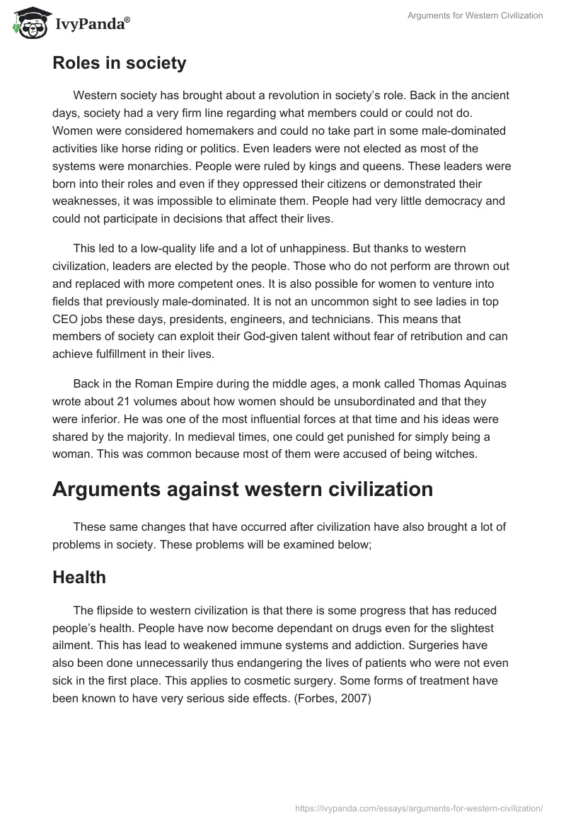 Arguments for Western Civilization. Page 3