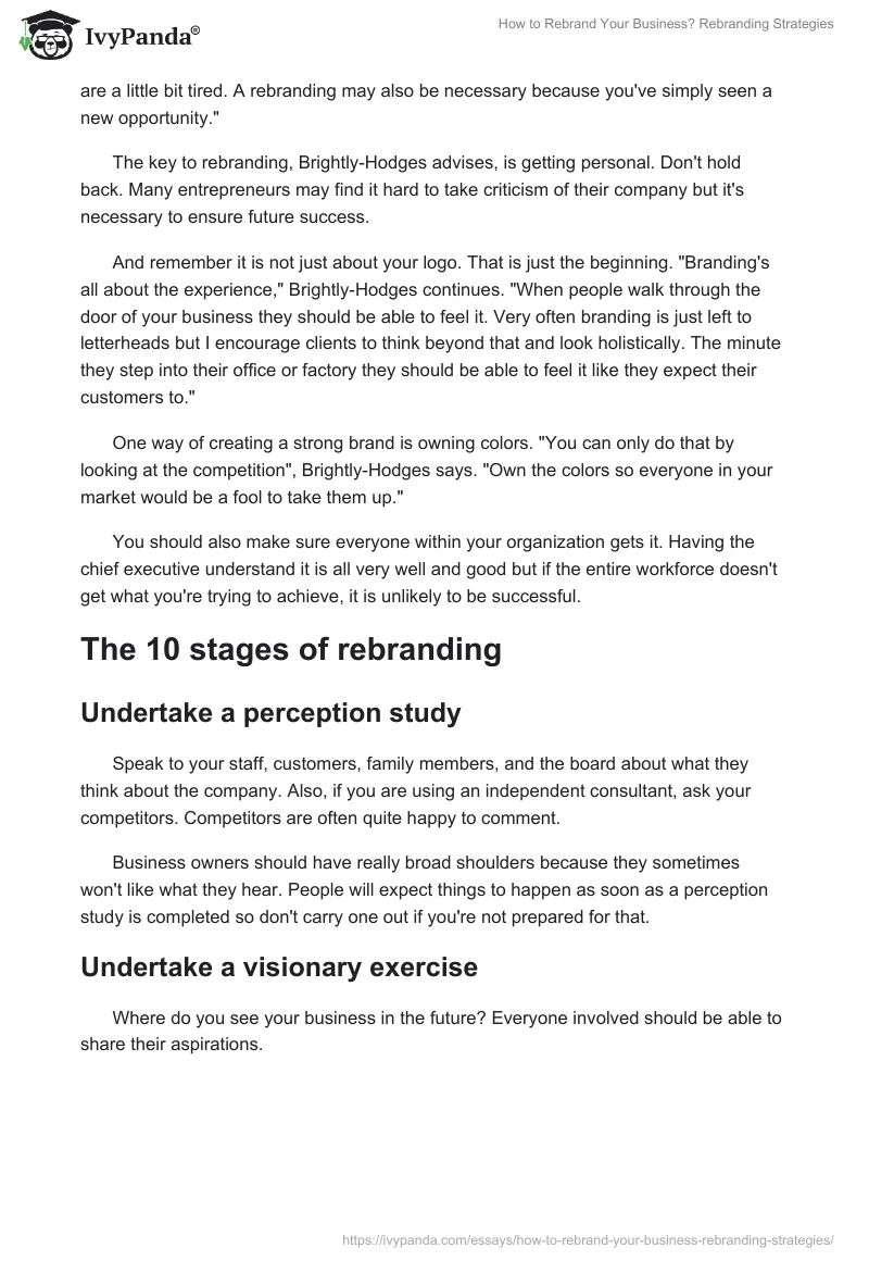 How to Rebrand Your Business? Rebranding Strategies. Page 2