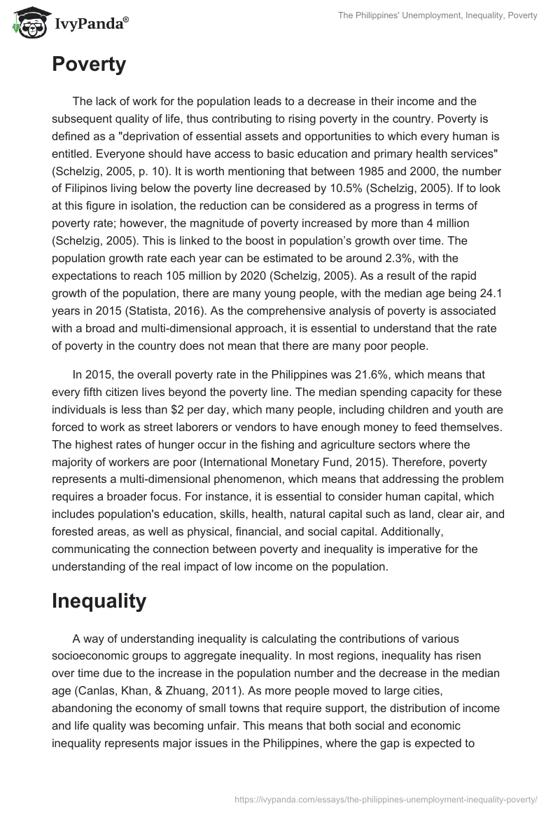 The Philippines' Unemployment, Inequality, Poverty. Page 3