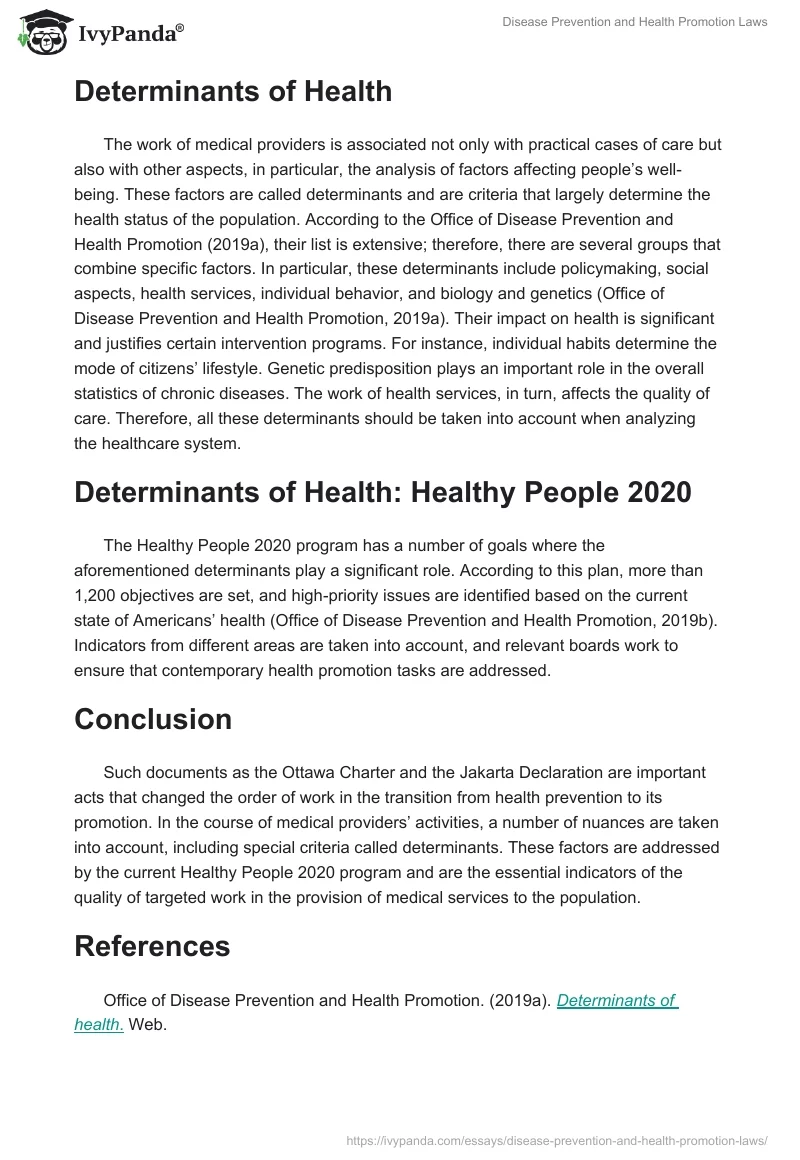 Disease Prevention and Health Promotion Laws. Page 2