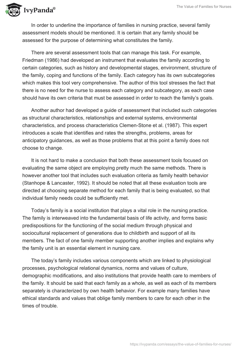 The Value of Families for Nurses. Page 2
