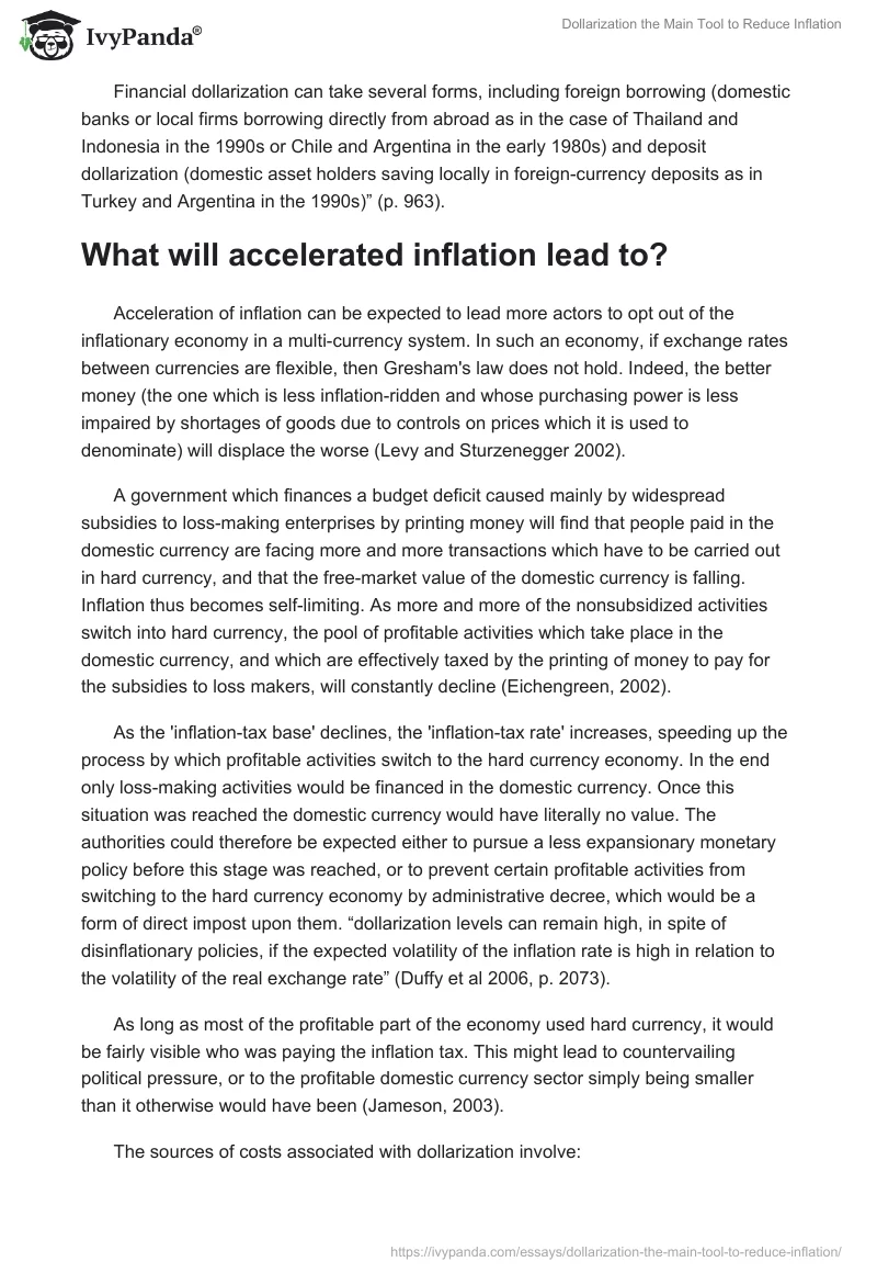 Dollarization the Main Tool to Reduce Inflation. Page 3