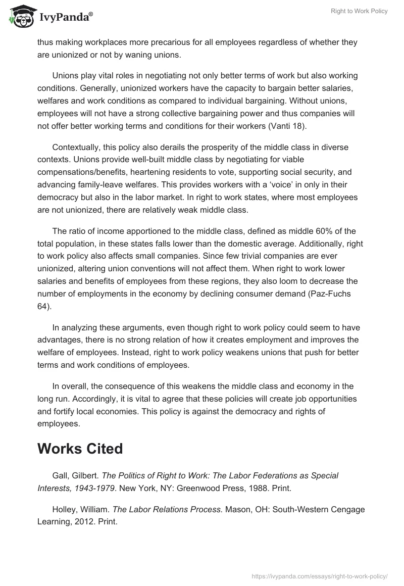 Right to Work Policy. Page 3