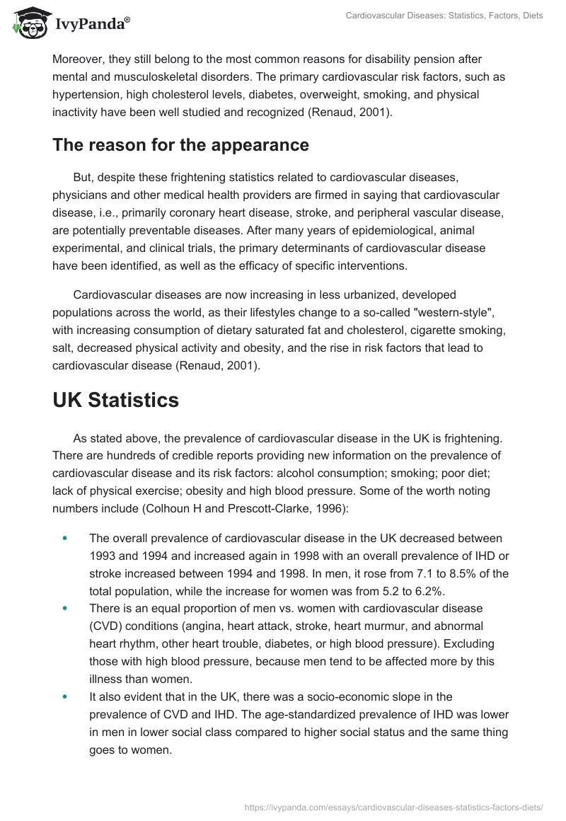 Cardiovascular Diseases: Statistics, Factors, Diets. Page 2