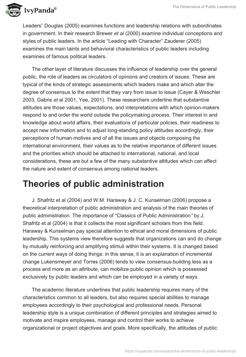 The Dimensions of Public Leadership. Page 2