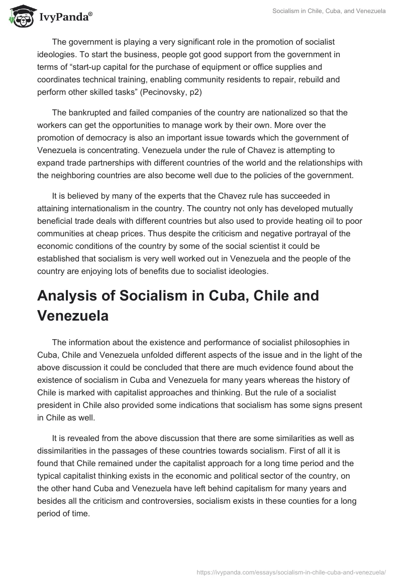 Socialism in Chile, Cuba, and Venezuela. Page 5