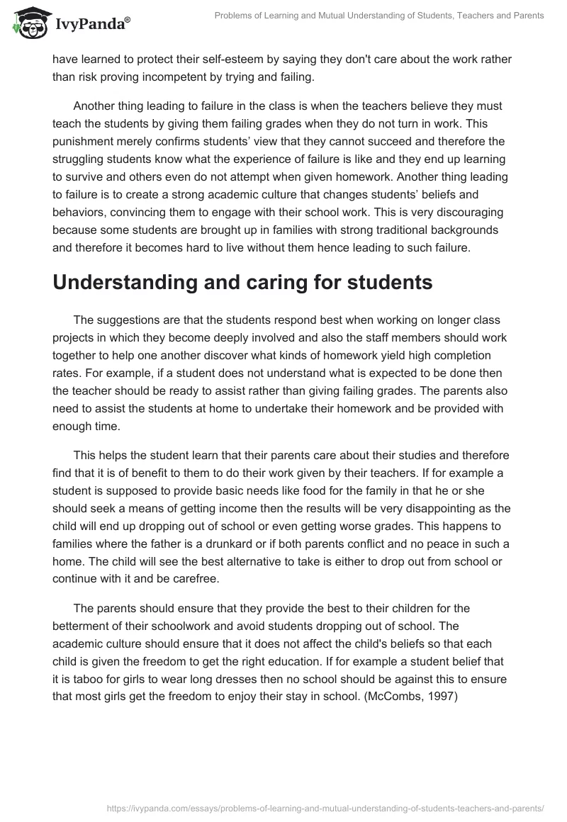 Problems of Learning and Mutual Understanding of Students, Teachers and Parents. Page 2