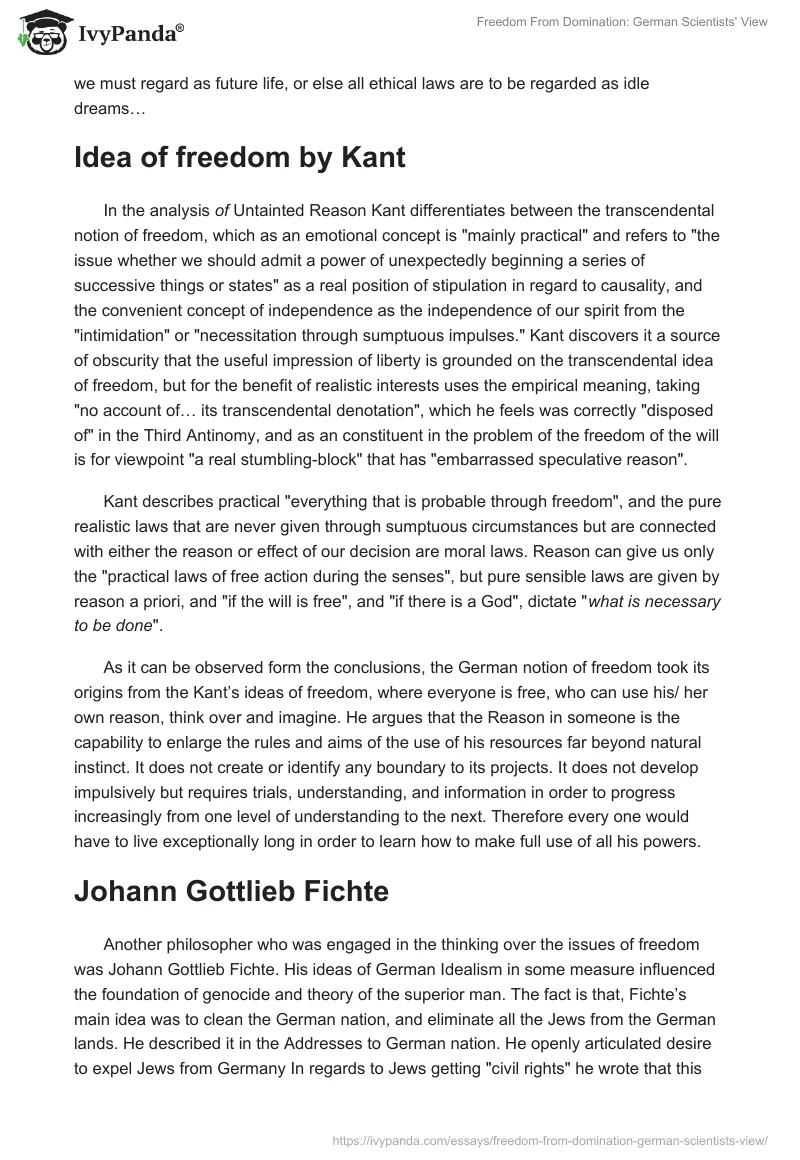Freedom From Domination: German Scientists' View. Page 3
