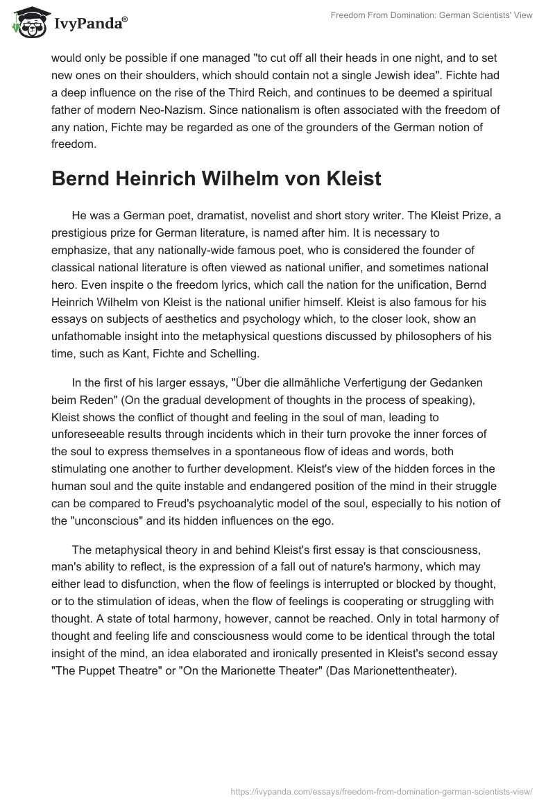 Freedom From Domination: German Scientists' View. Page 4