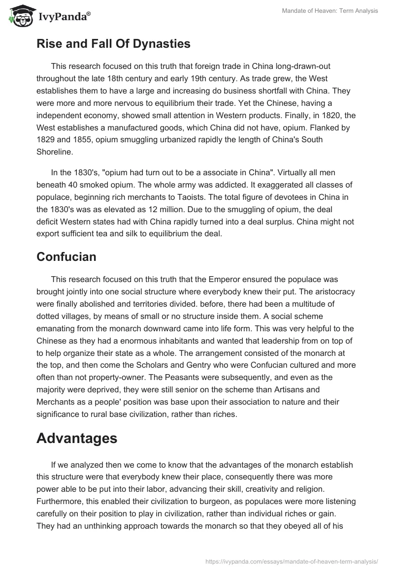 Mandate of Heaven: Term Analysis. Page 3