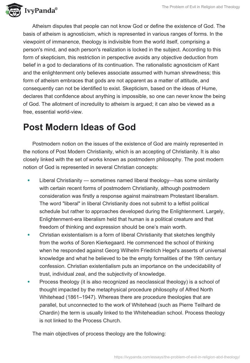 The Problem of Evil in Religion and Theology. Page 2