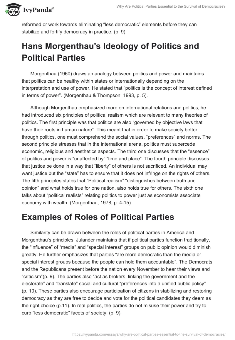 Why Are Political Parties Essential to the Survival of Democracies?. Page 2