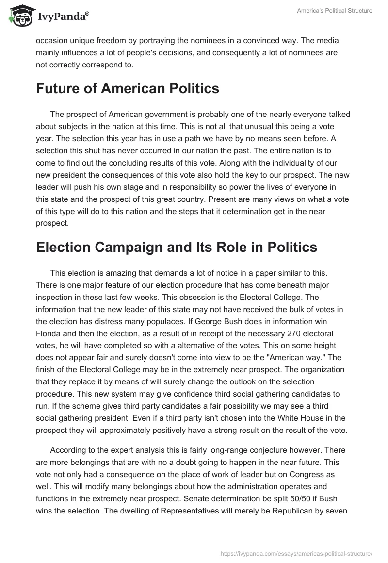 America's Political Structure. Page 2